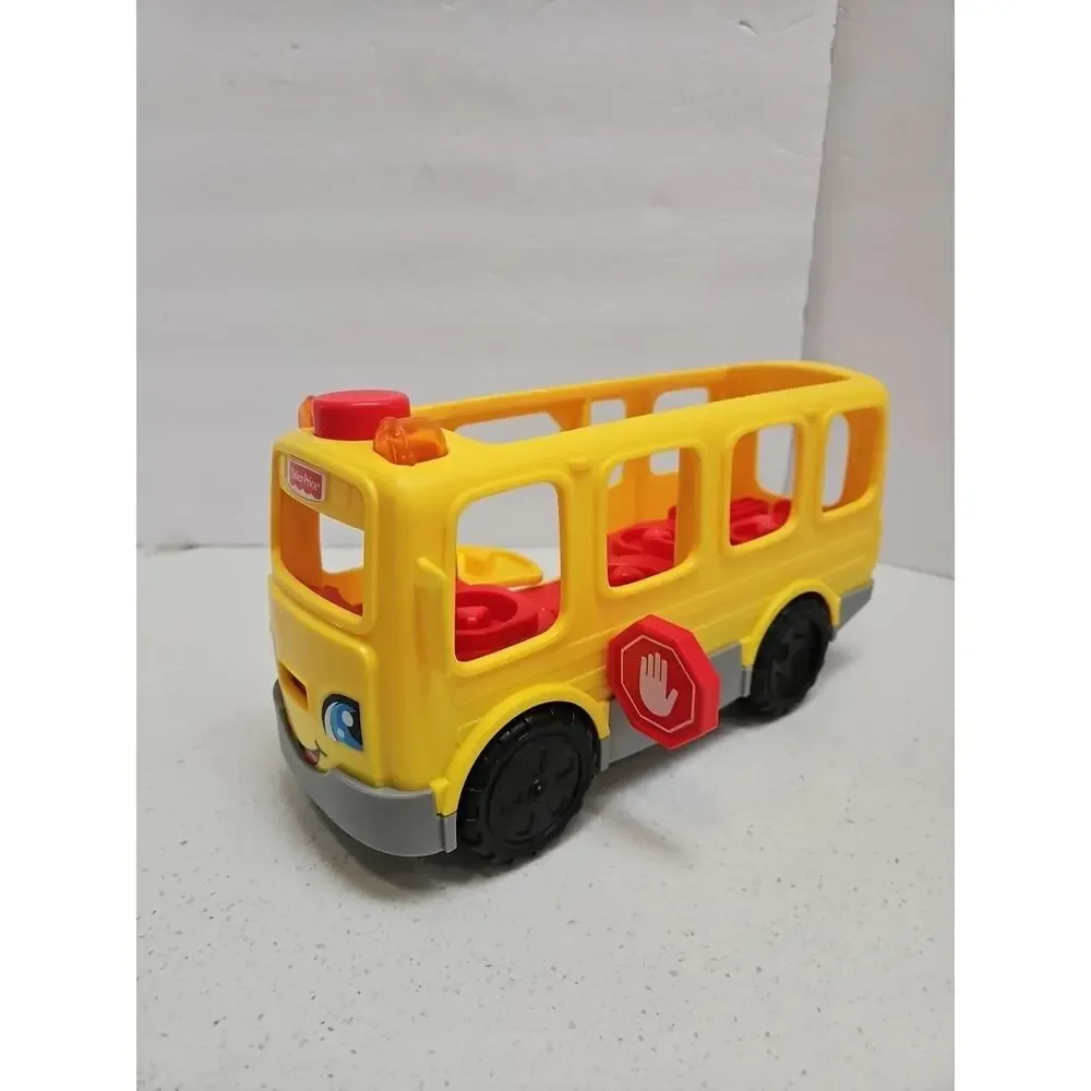 Fisher Price Little People Sit with Me School Bus 5 Figures Lights/Sounds‎ Works